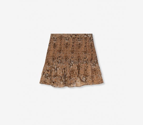 Animal crepe skirt-0003