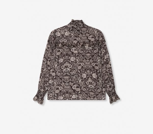 Flower linen blouse-0004