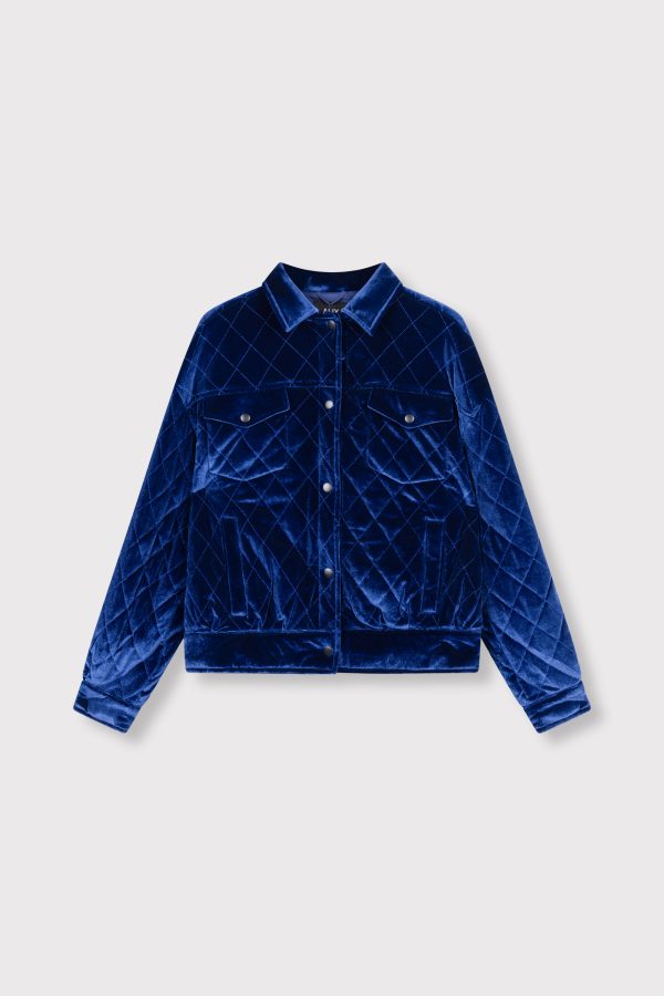 VELVET QUILTED JACKET - Afbeelding 4