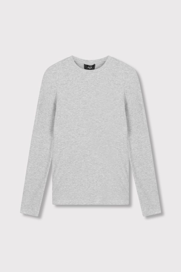 RIB TOP soft grey - Afbeelding 4